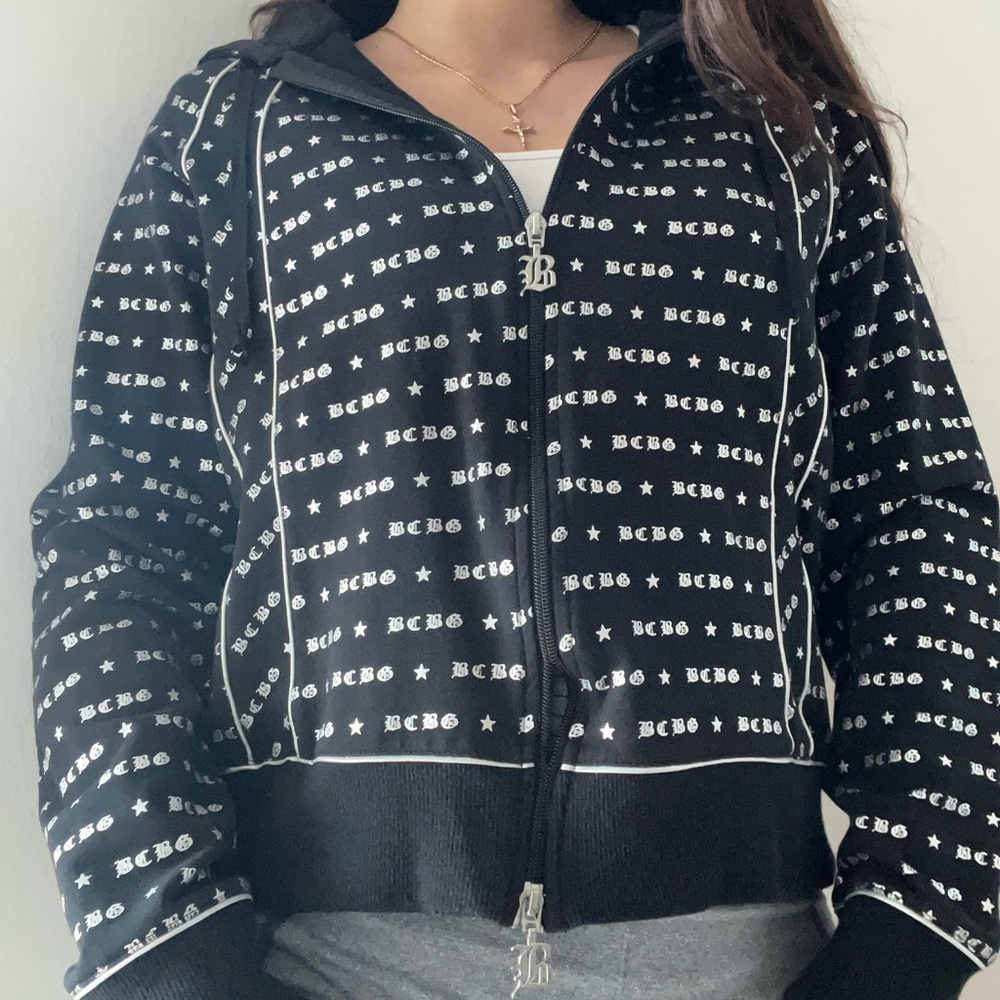 Y2K Black Jacket Zip up